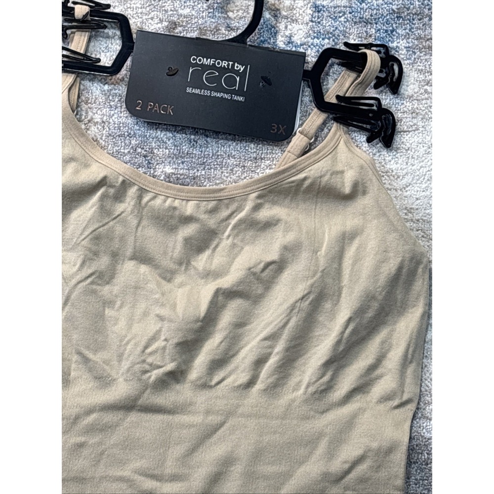 Comfort by Real Seamless Shaping Tank Nude Size 3X NWT (1 of 2 Pack)‎